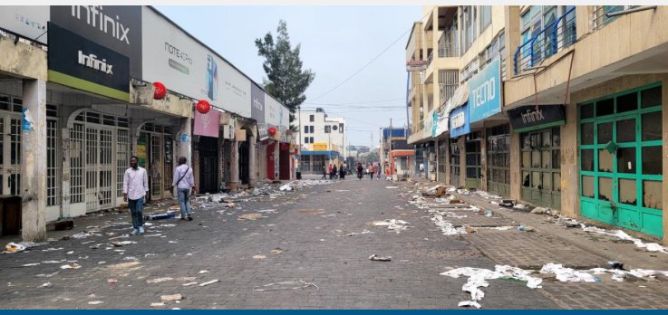 Hôtels, restaurants et supermarchés de Goma gravement touchés par la crise économique qui secoue la ville