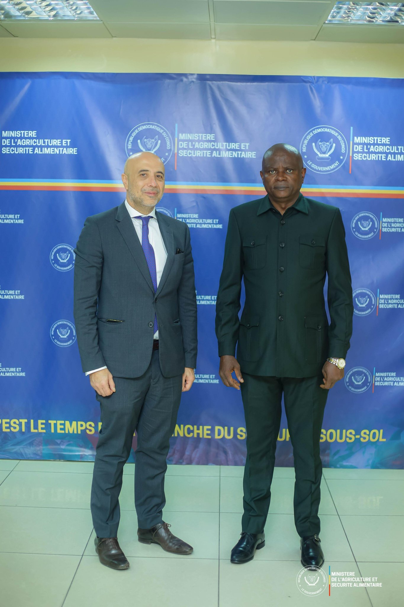 Agriculture : le ministre Grégoire Mutshail Mutomb a reçu en audience l’ambassadeur de l’Italie en RDC