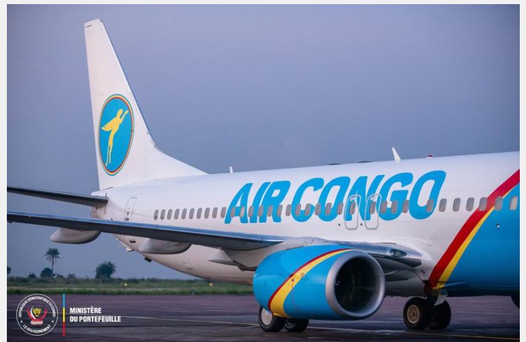 Le premier avion de la nouvelle compagnie aérienne Air Congo atterrit à Kinshasa